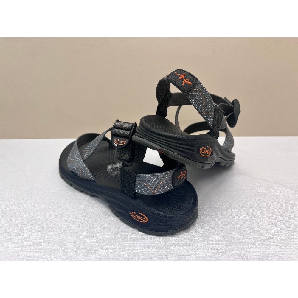 Chaco Z/Cloud Sandals Mens 12 Grey Orange Excellent Hiking Sport Strappy - Picture 5 of 10